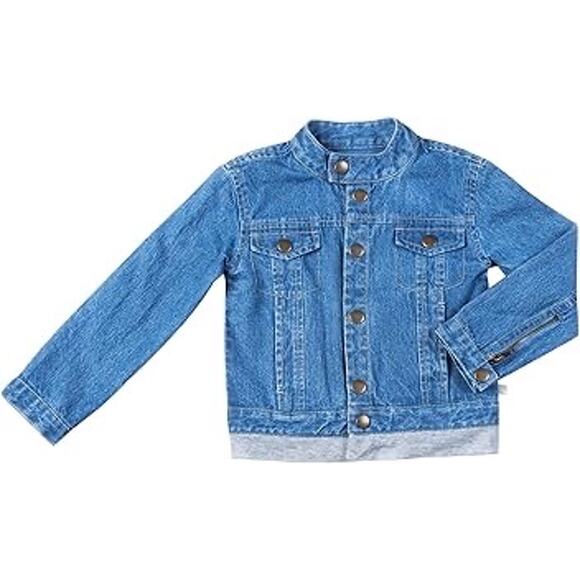 $80 Kinderkind Denim Moto Jacket - 5T - Picture 1 of 7